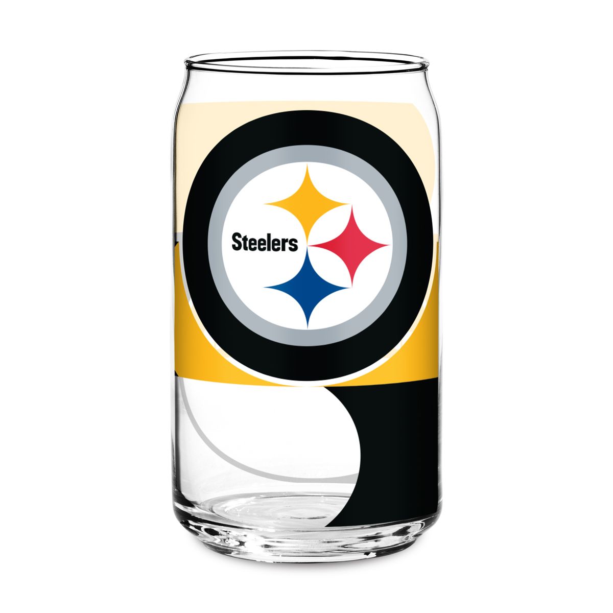 Pittsburgh Steelers 16oz Primary Logo Glass Can