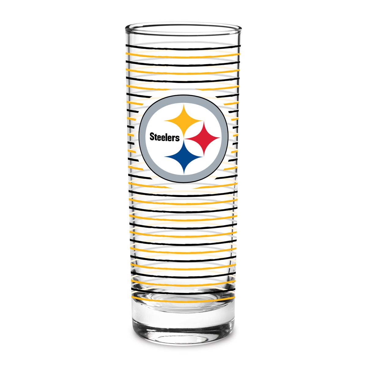 Pittsburgh Steelers 13oz Primary Logo Striped Collins Glass
