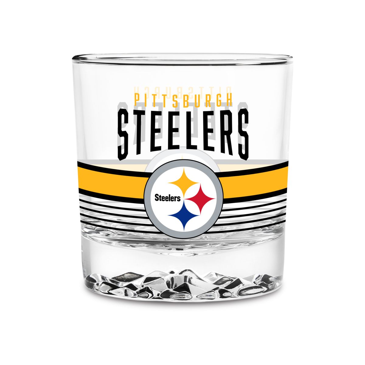 Pittsburgh Steelers 11.5oz Primary Logo Rocks Glass