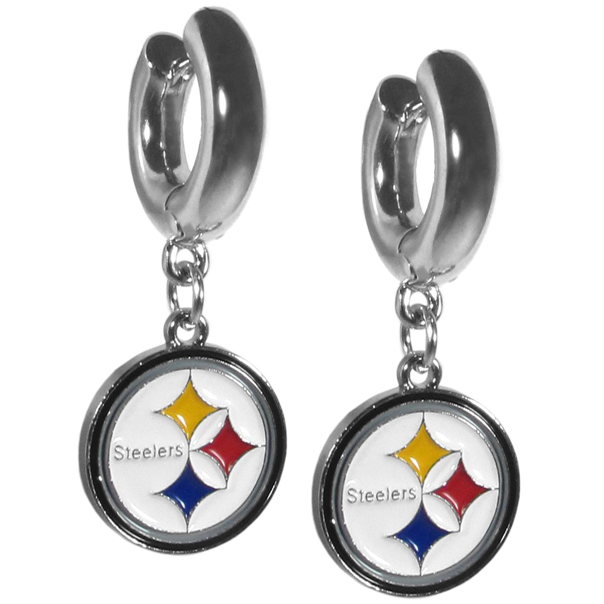 Pittsburgh Steelers Huggie Hoop Earrings 1 Pittsburgh Steelers Huggie Hoop Earrings