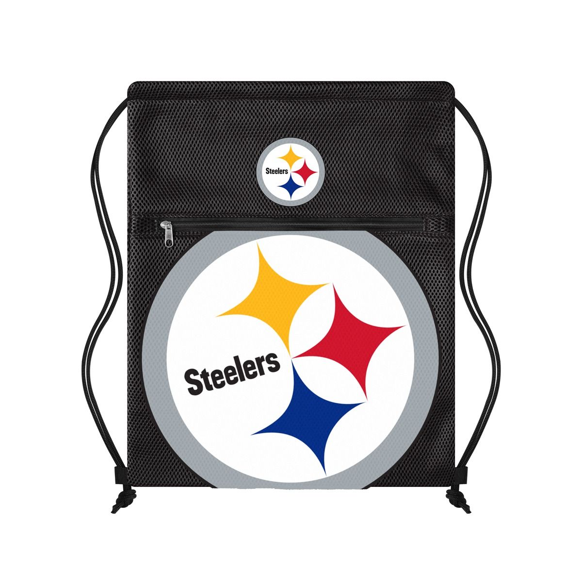 Pittsburgh Steelers Cropped Big Logo Mesh Drawstring Bag