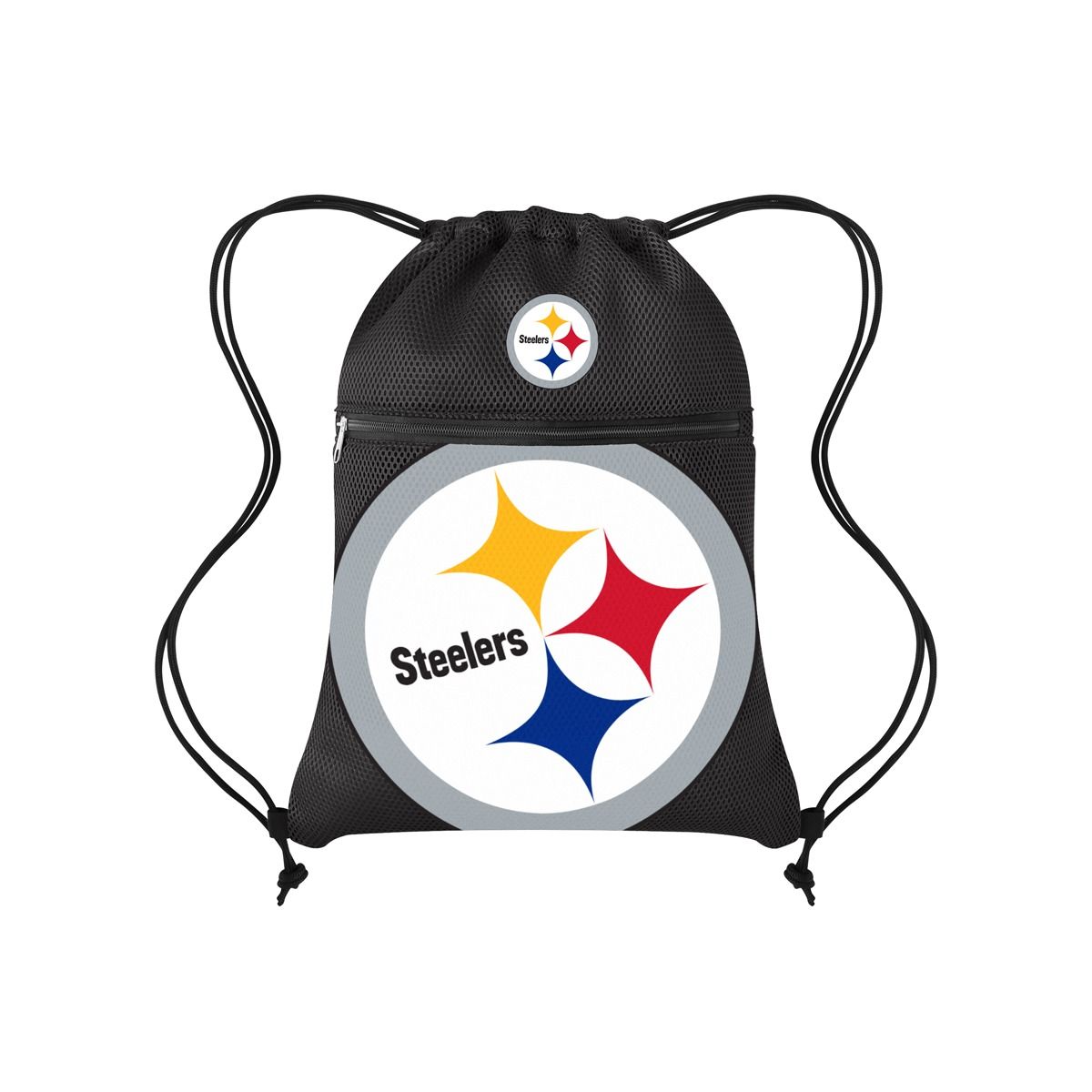 Pittsburgh Steelers Cropped Big Logo Mesh Drawstring Bag