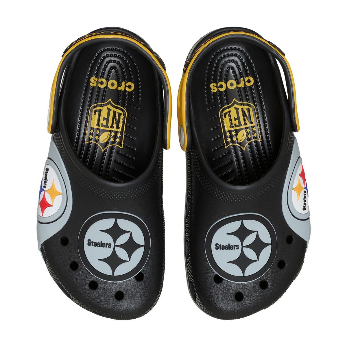 Pittsburgh Steelers Youth Crocs Refresh Clog