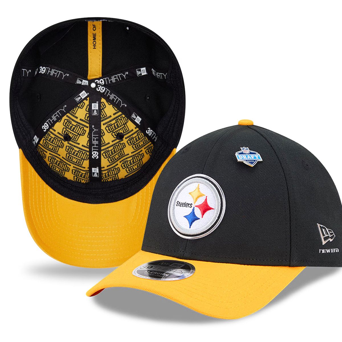 Pittsburgh Steelers New Era Hat 39THIRTY Draft Hat 8 Pittsburgh Steelers New Era Hat 39THIRTY Draft Hat