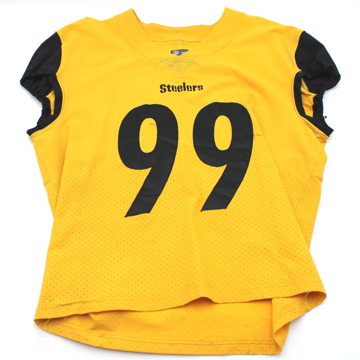 Pittsburgh Steelers #99 Larry Ogunjobi 2023 Practice Used Gold Defense Jersey