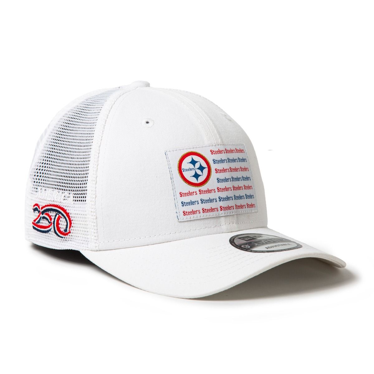 Pittsburgh Steelers New Era 9SEVENTY Logo Flag America 250 Trucker Hat