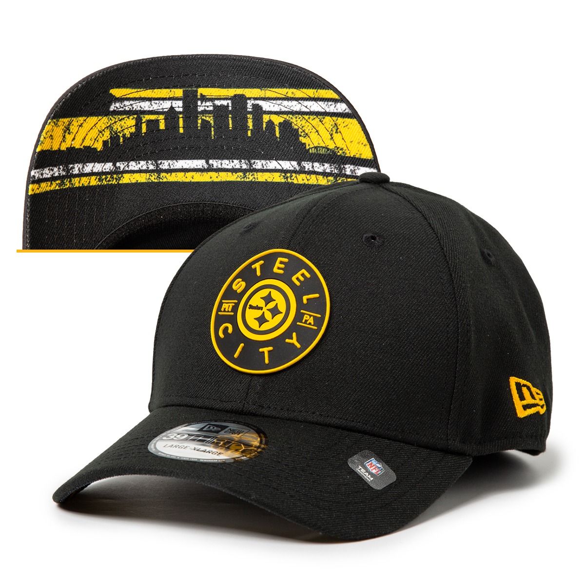 Pittsburgh Steelers New Era 39THIRTY Steel City Skyline Hat