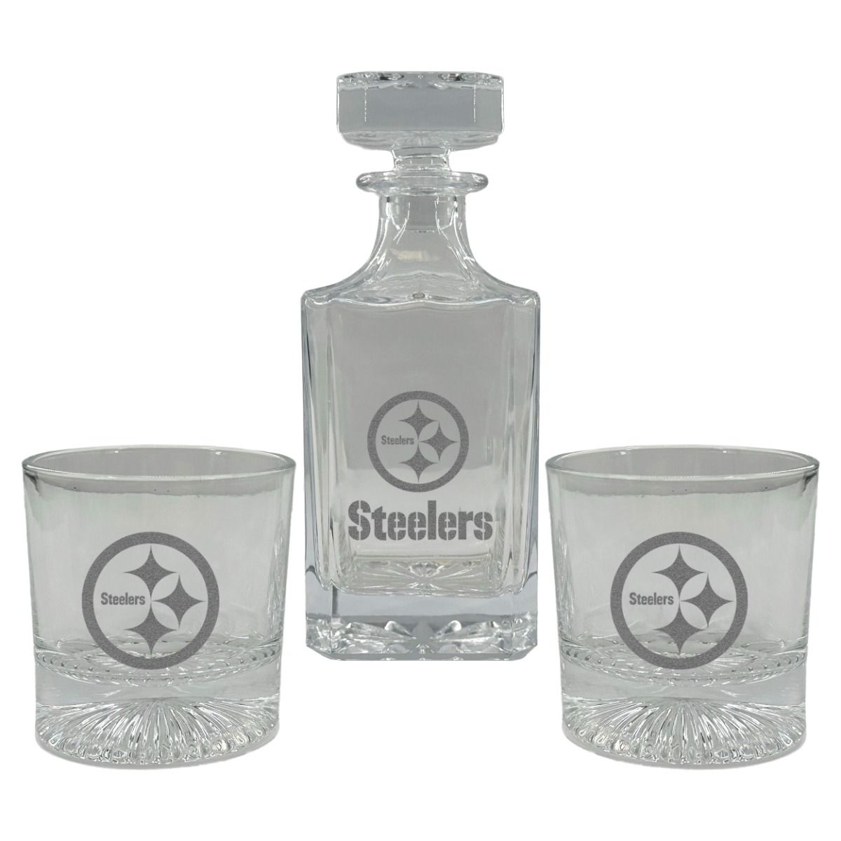 Pittsburgh Steelers Glass Decanter Gift Set 1 Pittsburgh Steelers Glass Decanter Gift Set