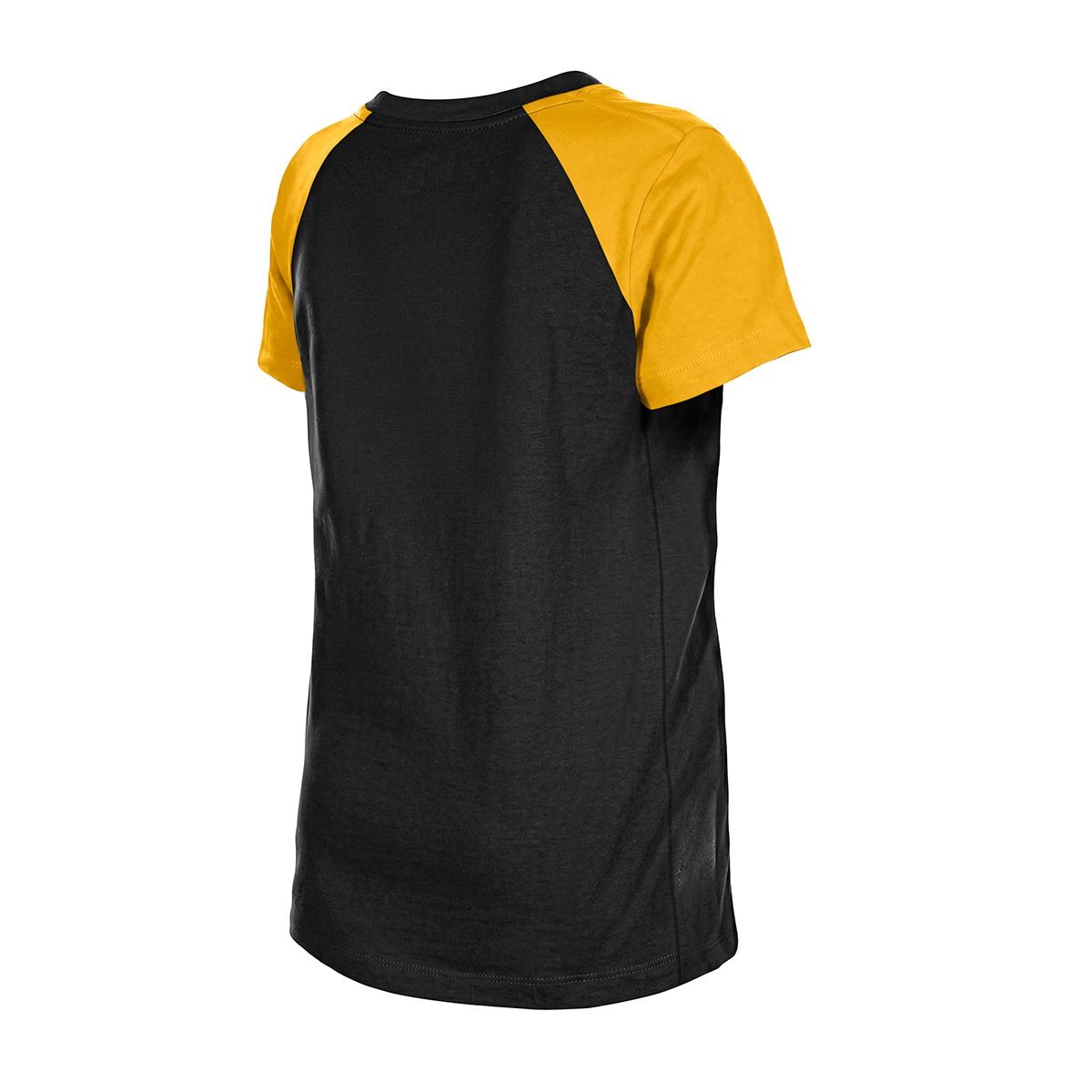 Pittsburgh Steelers Girl's Bubble Raglan Short Sleeve T-Shirt