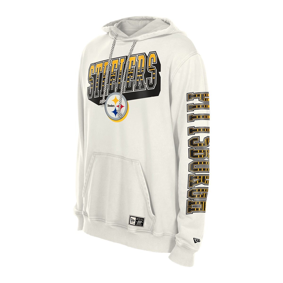 Pittsburgh Steelers Men's New Era Stripe Through City Pullover Fleece Hoodie 1 Pittsburgh Steelers Men's New Era Stripe Through City Pullover Fleece Hoodie