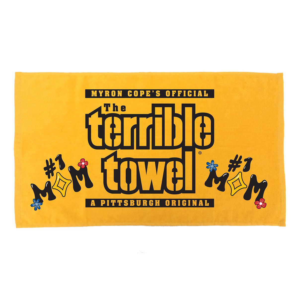 Pittsburgh Steelers Floral Hypocycloid #1 Mom Terrible Towel®