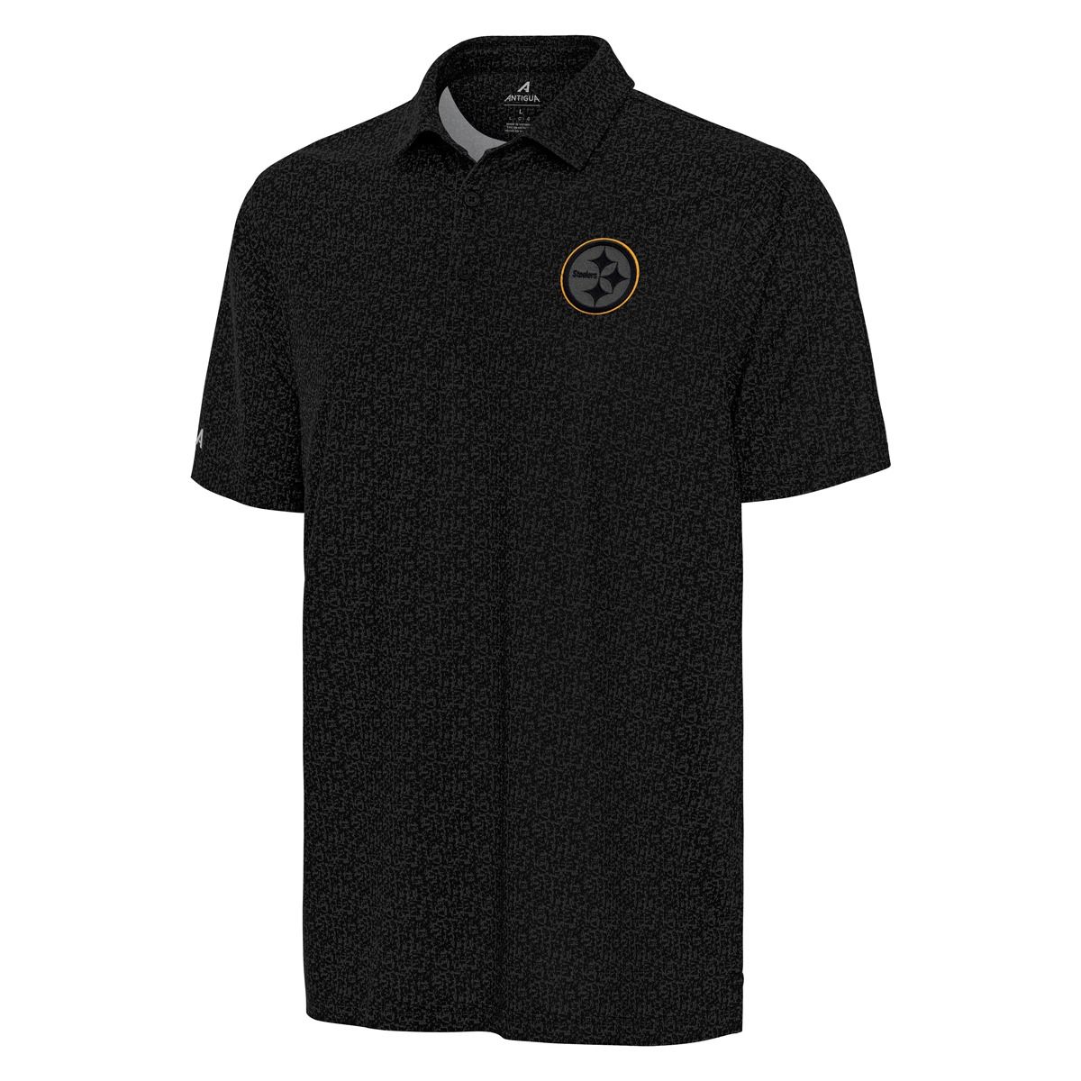 Pittsburgh Steelers Men's Antigua Black Cipher Polo