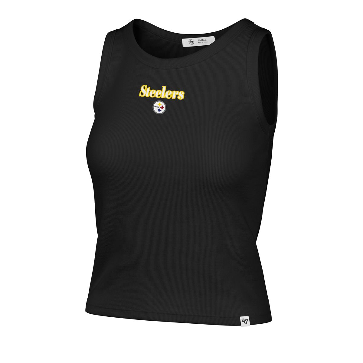 Pittsburgh Steelers Women's '47 Brand Straight Cut Baby Ribbed Tank 5 Pittsburgh Steelers Women's '47 Brand Straight Cut Baby Ribbed Tank