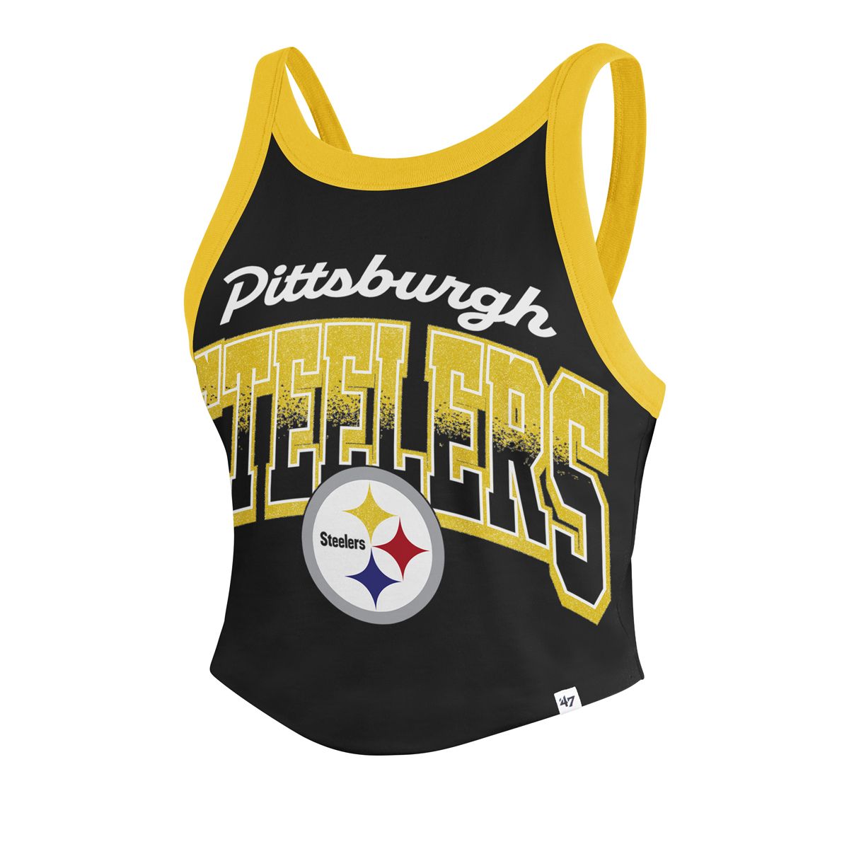 Pittsburgh Steelers Women's '47 Brand Simmer Shadow Sporty Tank 4 Pittsburgh Steelers Women's '47 Brand Simmer Shadow Sporty Tank