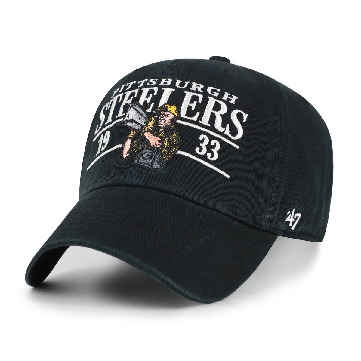Pittsburgh Steelers '47 Brand Steel Worker Clean Up Hat