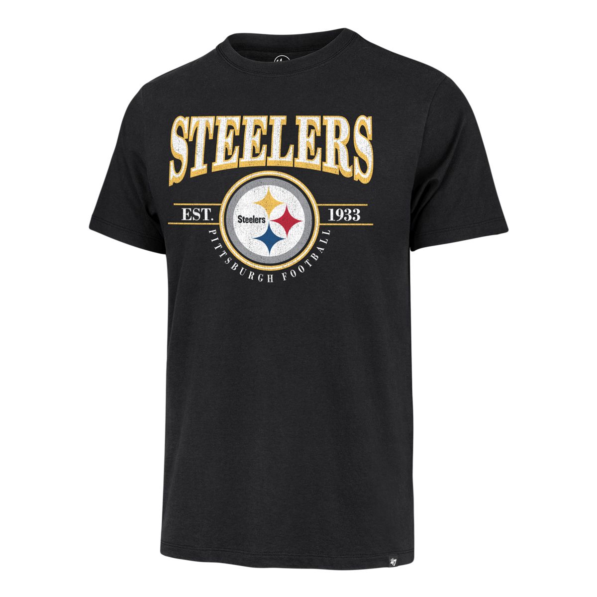 Pittsburgh Steelers Men's '47 Brand Franklin Deluxia Short Sleeve T-Shirt