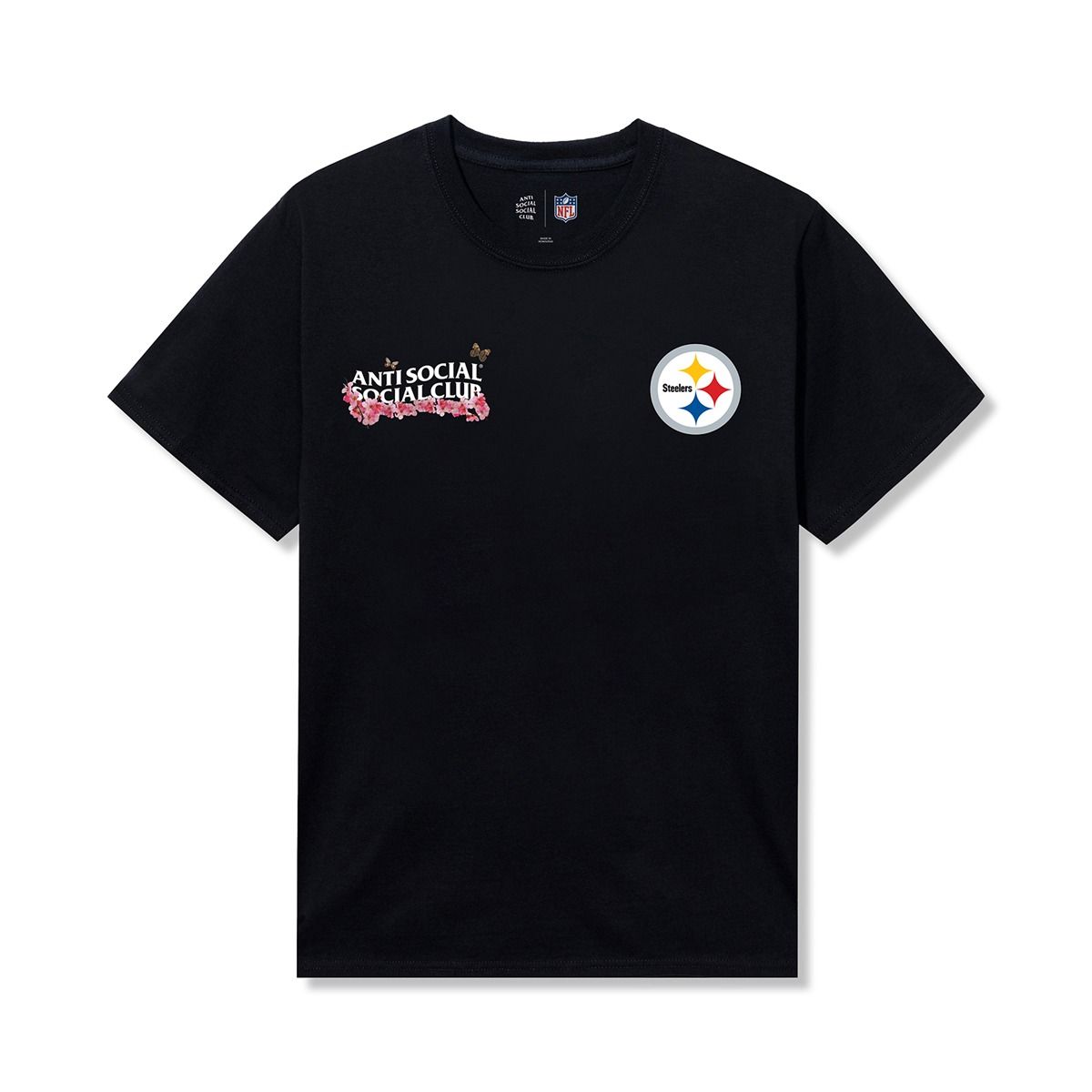 Pittsburgh Steelers Men's Anti Social Social Club Team Blossom T-Shirt 3 Pittsburgh Steelers Men's Anti Social Social Club Team Blossom T-Shirt