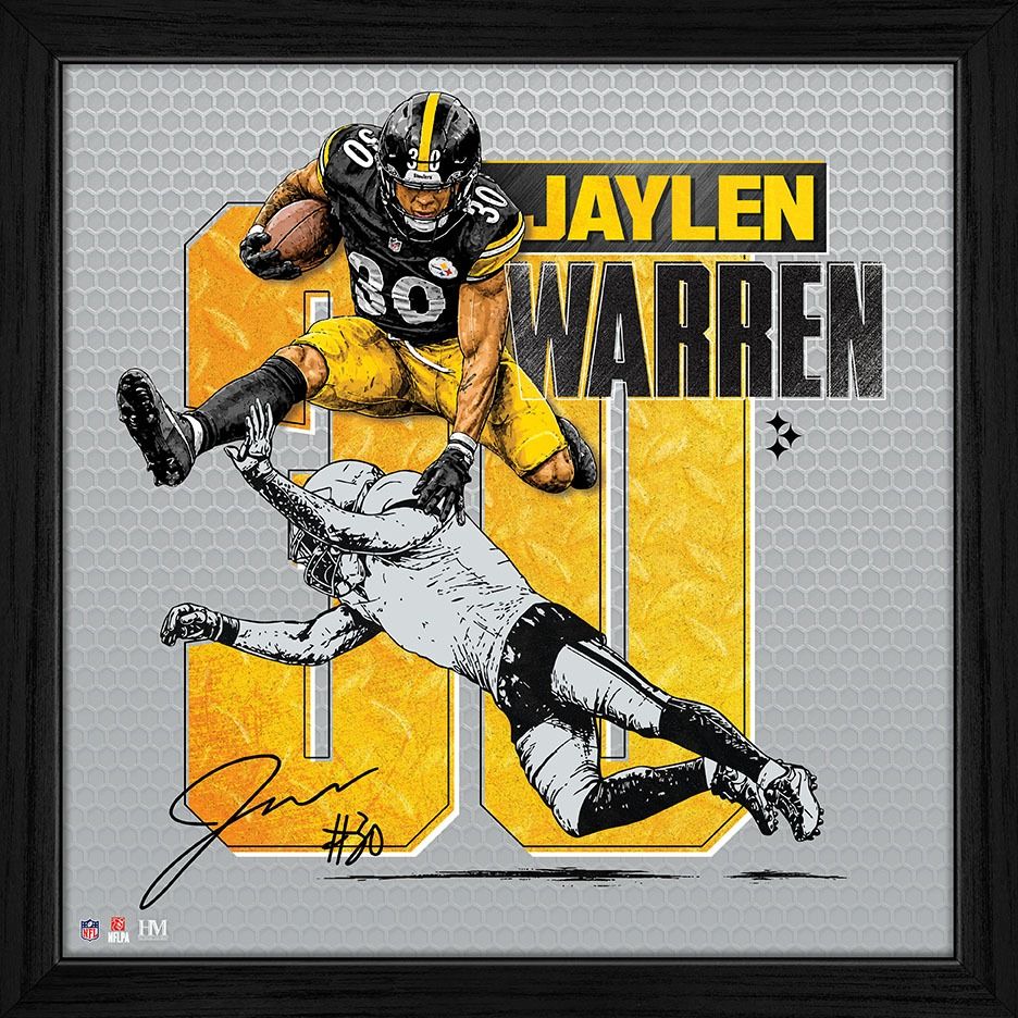 Pittsburgh Steelers #30 Jaylen Warren Impact 13" x 13" Framed Photo