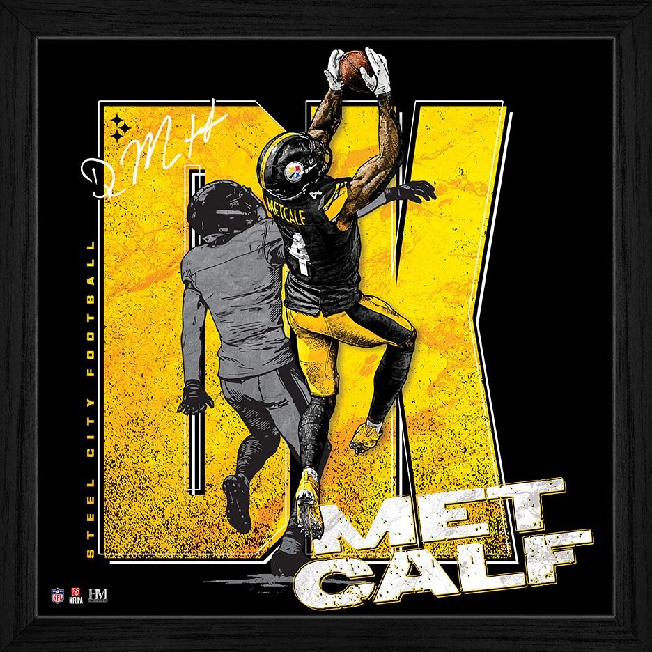 Pittsburgh Steelers #4 DK Metcalf Impact 13" x 13" Framed Photo