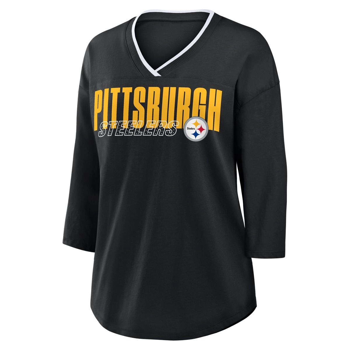 Pittsburgh Steelers Women's Rhinestone Long Sleeve T-Shirt 7 Pittsburgh Steelers Women's Rhinestone Long Sleeve T-Shirt