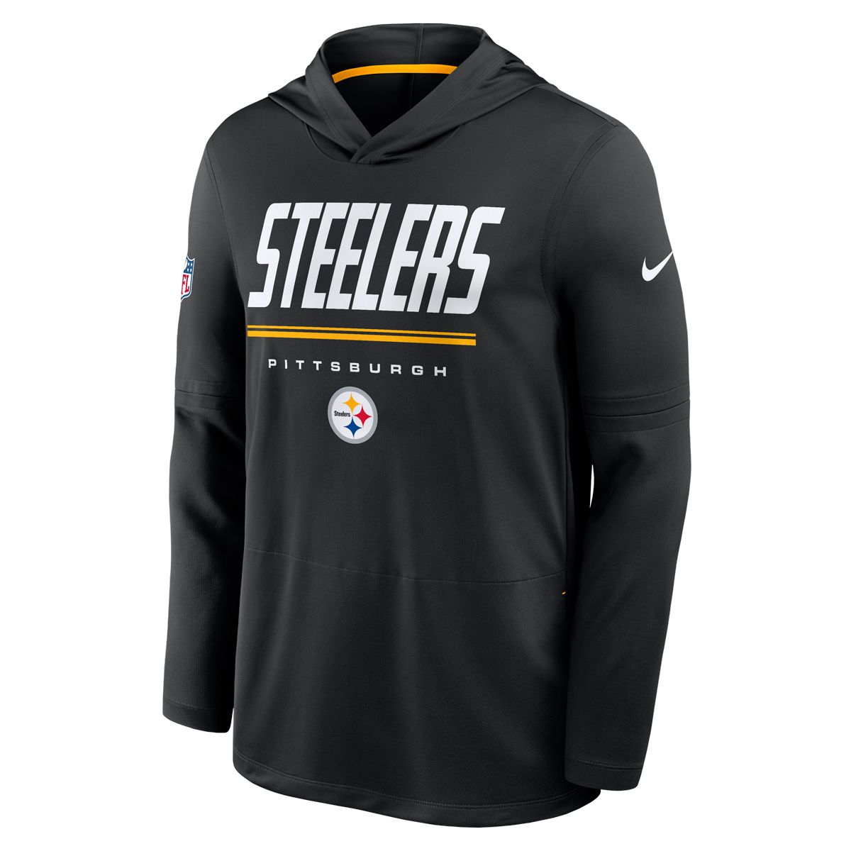 Pittsburgh Steelers Men's Tall Nike Dri-FIT Hooded Long Sleeve T-Shirt