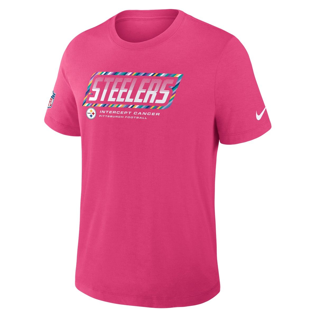 Pittsburgh Steelers Men's Nike Crucial Catch Pink Short Sleeve T-Shirt 7 Pittsburgh Steelers Men's Nike Crucial Catch Pink Short Sleeve T-Shirt