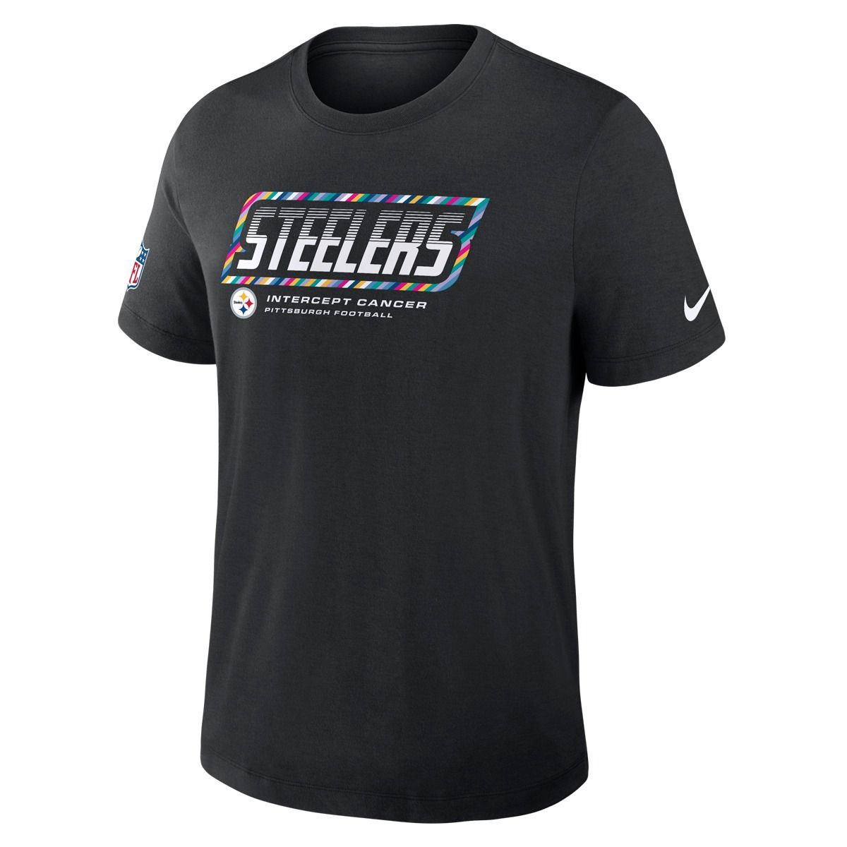 Pittsburgh Steelers Men's Nike Crucial Catch Black Short Sleeve T-Shirt 1 Pittsburgh Steelers Men's Nike Crucial Catch Black Short Sleeve T-Shirt