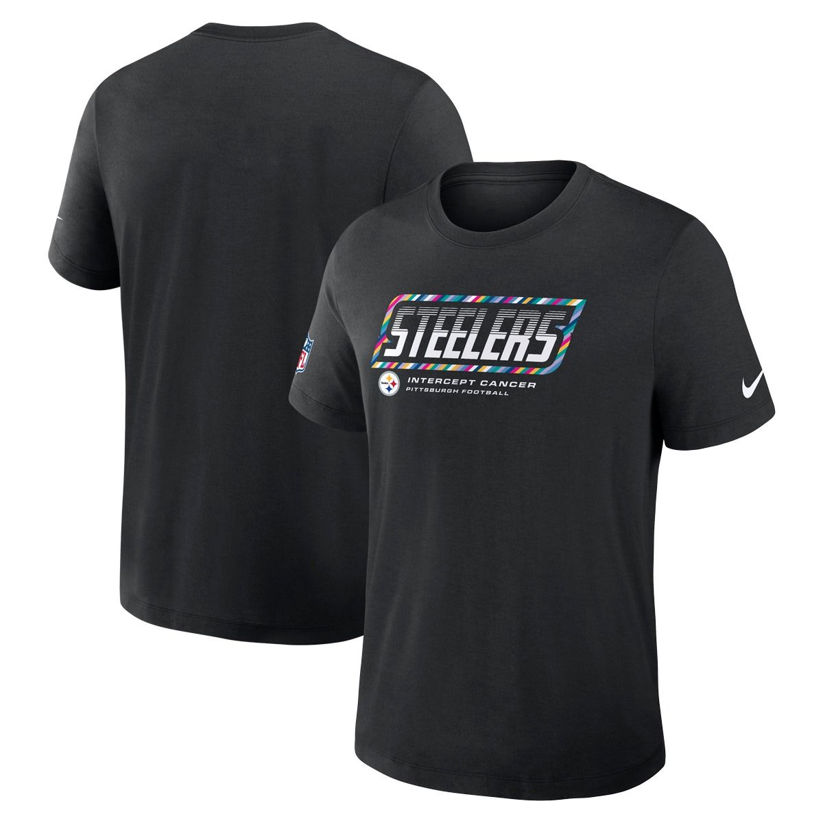 Pittsburgh Steelers Men's Nike Crucial Catch Black Short Sleeve T-Shirt 3 Pittsburgh Steelers Men's Nike Crucial Catch Black Short Sleeve T-Shirt
