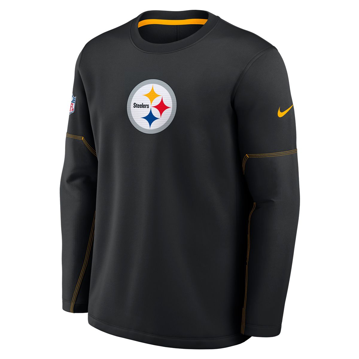 Pittsburgh Steelers Men's Nike Black Midweight Coach Crew
