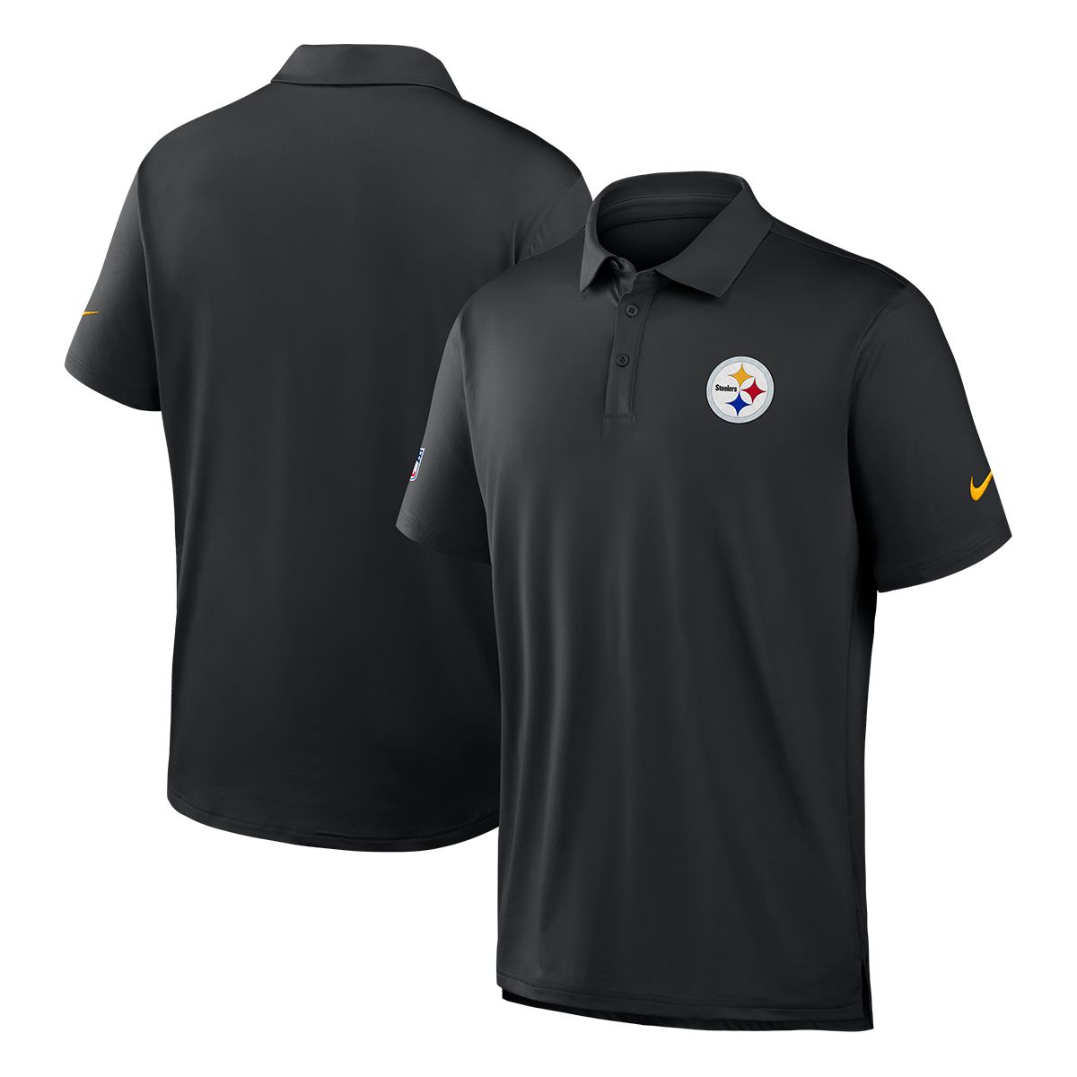Pittsburgh Steelers Men's Nike Dri-FIT Tour Black Polo 3 Pittsburgh Steelers Men's Nike Dri-FIT Tour Black Polo