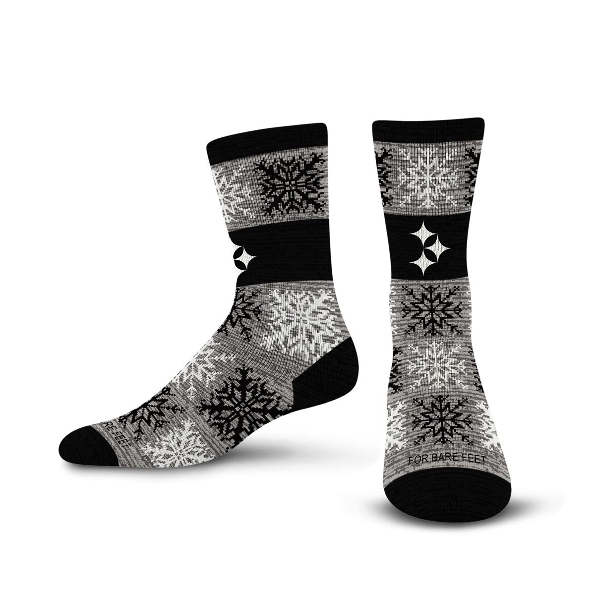 Pittsburgh Steelers Big Snowflake Cabin Sock