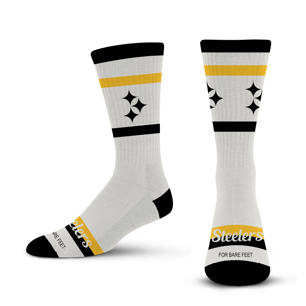 Pittsburgh Steelers Stripe Frame Crew Sock