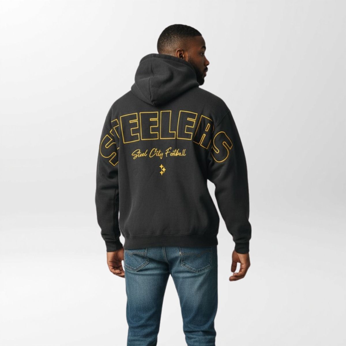 Pittsburgh Steelers Unisex Wild Collective Acid Wash Color Rush Pullover Fleece Hoodie