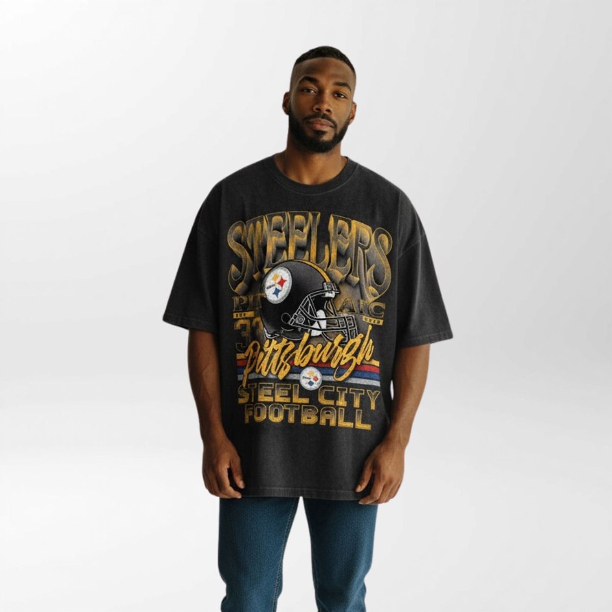 Pittsburgh Steelers Unisex Wild Collective Mineral Wash Vintage Short Sleeve T-Shirt 4 Pittsburgh Steelers Unisex Wild Collective Mineral Wash Vintage Short Sleeve T-Shirt