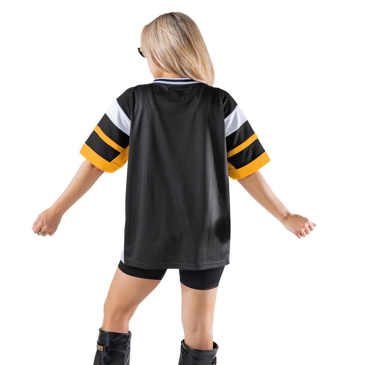 Pittsburgh Steelers Women's Gameday Couture Amped Up Rhinestone Fashion Jersey 3 Pittsburgh Steelers Women's Gameday Couture Amped Up Rhinestone Fashion Jersey