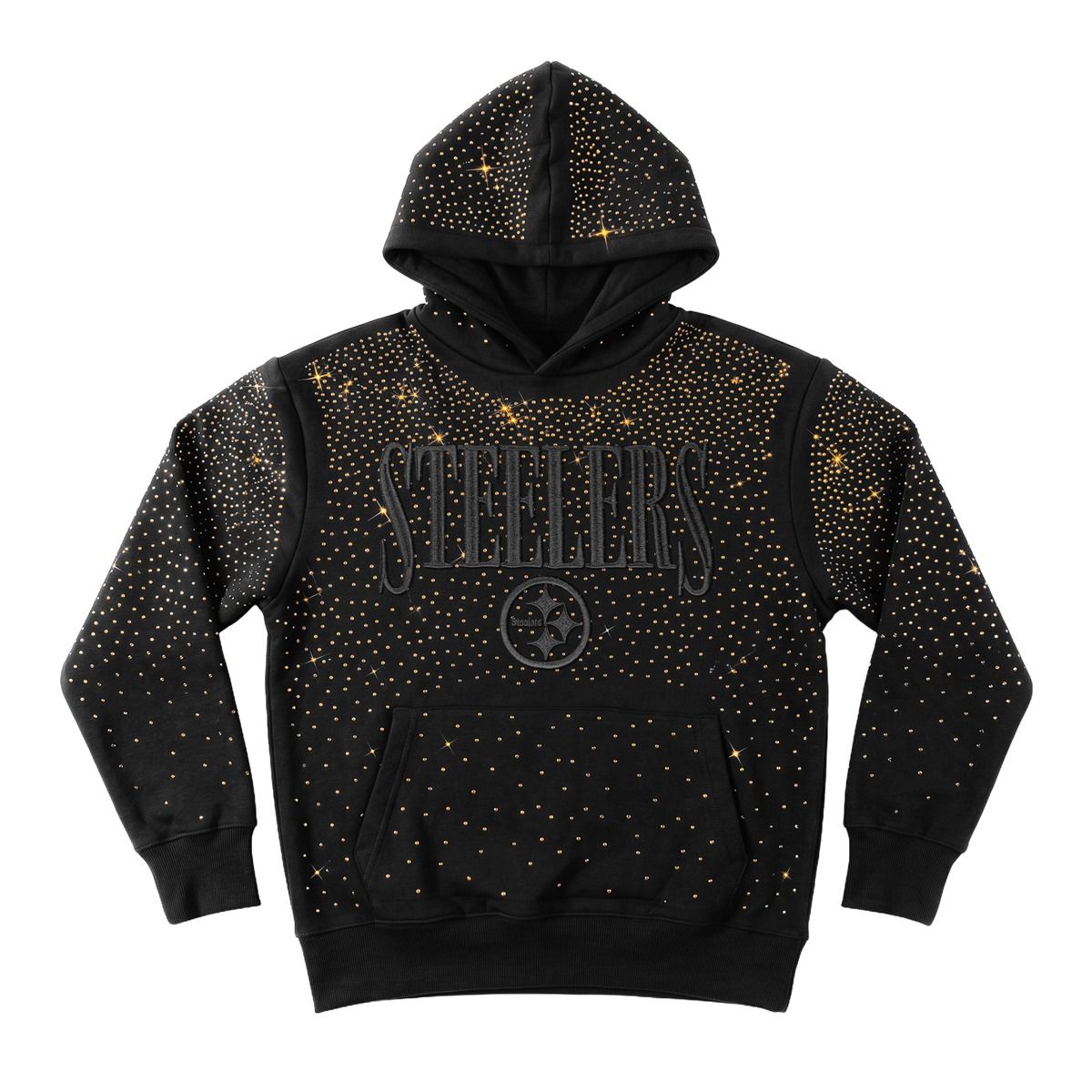 Pittsburgh Steelers Women's Gameday Couture Sunday Lights Studded Pullover Hoodie 5 Pittsburgh Steelers Women's Gameday Couture Sunday Lights Studded Pullover Hoodie