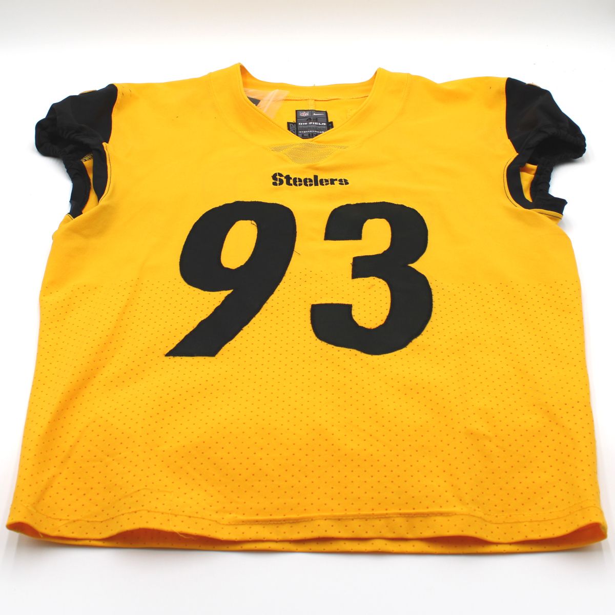 Pittsburgh Steelers #93 Mark Robinson 2023 Practice Used Gold Defense Jersey