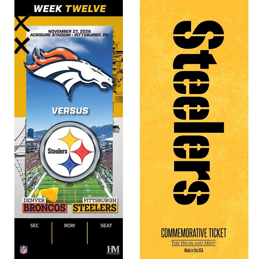 Pittsburgh Steelers vs. Denver Broncos 11/27/26 Personalized Ticket of the Game