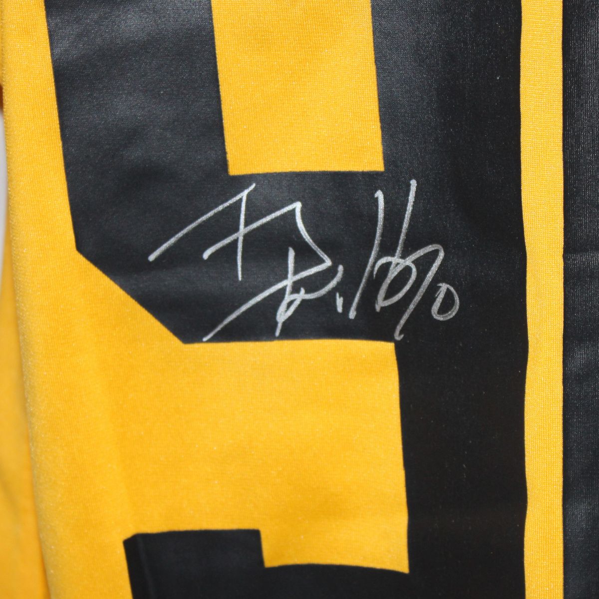 Pittsburgh Steelers #90 TJ Watt Autographed Nike Replica 1933 Legacy Jersey 2 Pittsburgh Steelers #90 TJ Watt Autographed Nike Replica 1933 Legacy Jersey