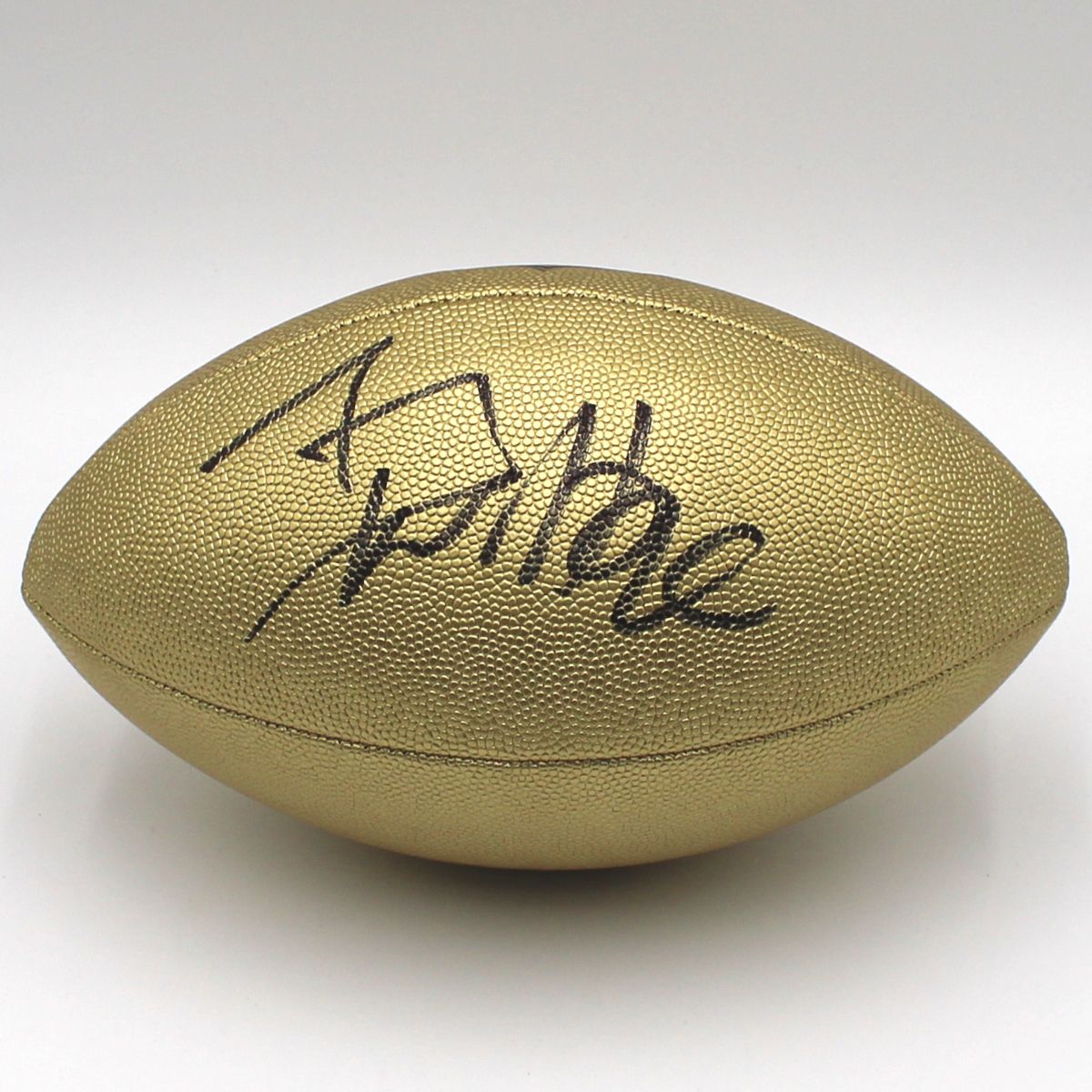 Pittsburgh Steelers #90 TJ Watt Autographed Replica Gold Football 3 Pittsburgh Steelers #90 TJ Watt Autographed Replica Gold Football