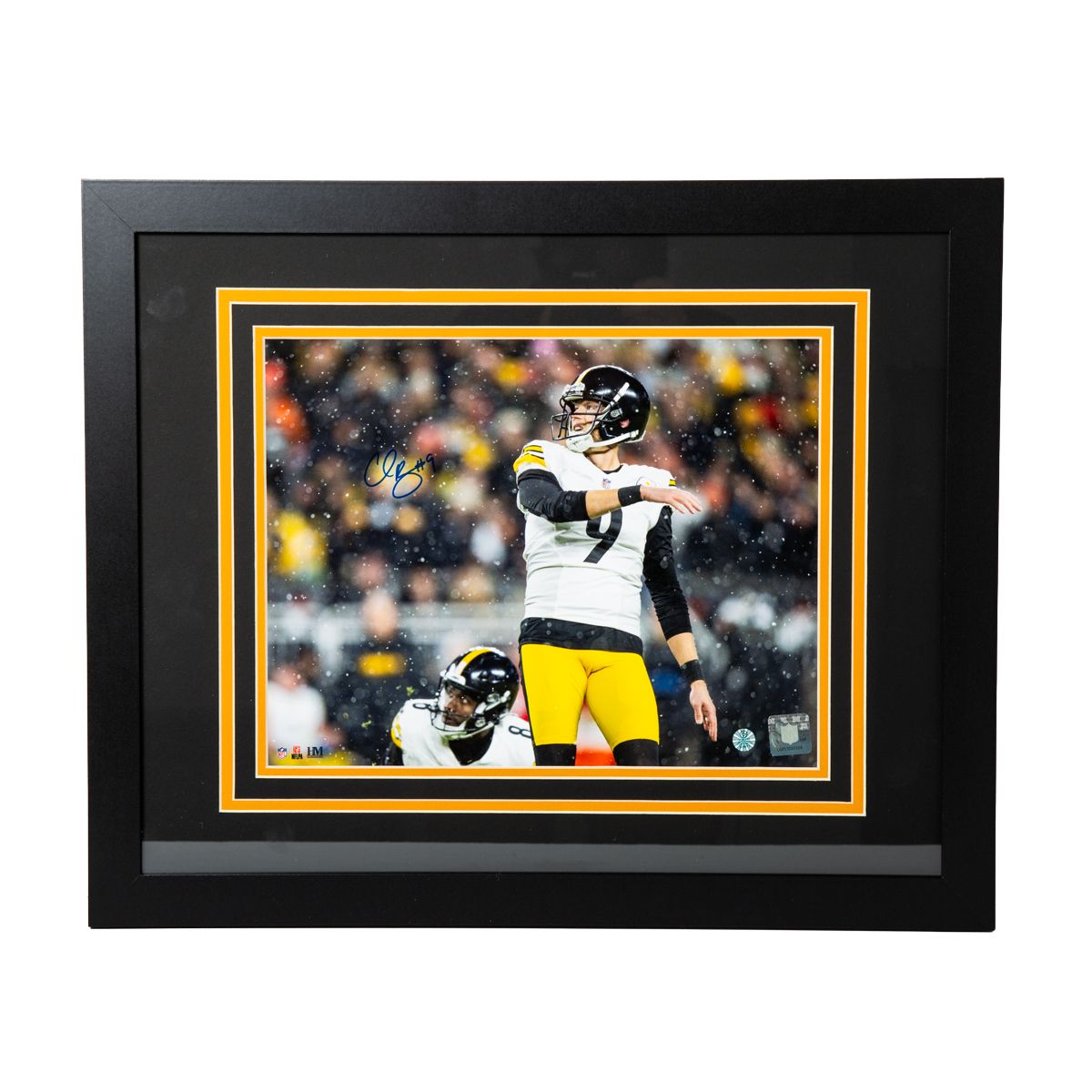 Pittsburgh Steelers #9 Chris Boswell Signed & Framed 11x14 Kick is Up 1 Pittsburgh Steelers #9 Chris Boswell Signed & Framed 11x14 Kick is Up