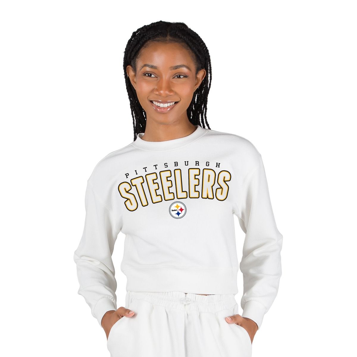 Pittsburgh Steelers Women's Kingston Crew Sweatshirt 4 Pittsburgh Steelers Women's Kingston Crew Sweatshirt