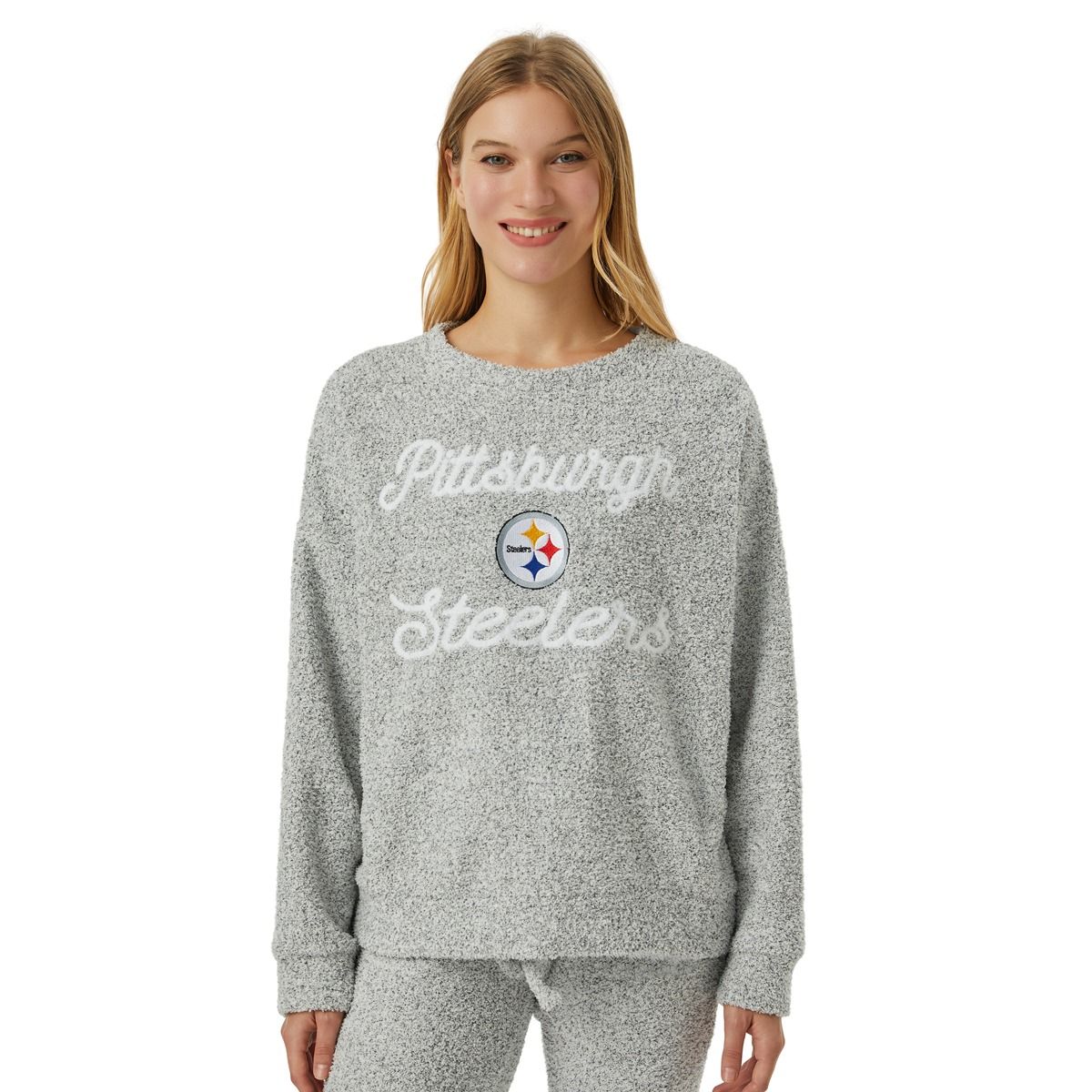 Pittsburgh Steelers Women's Regal Crew Fuzzy Top 4 Pittsburgh Steelers Women's Regal Crew Fuzzy Top