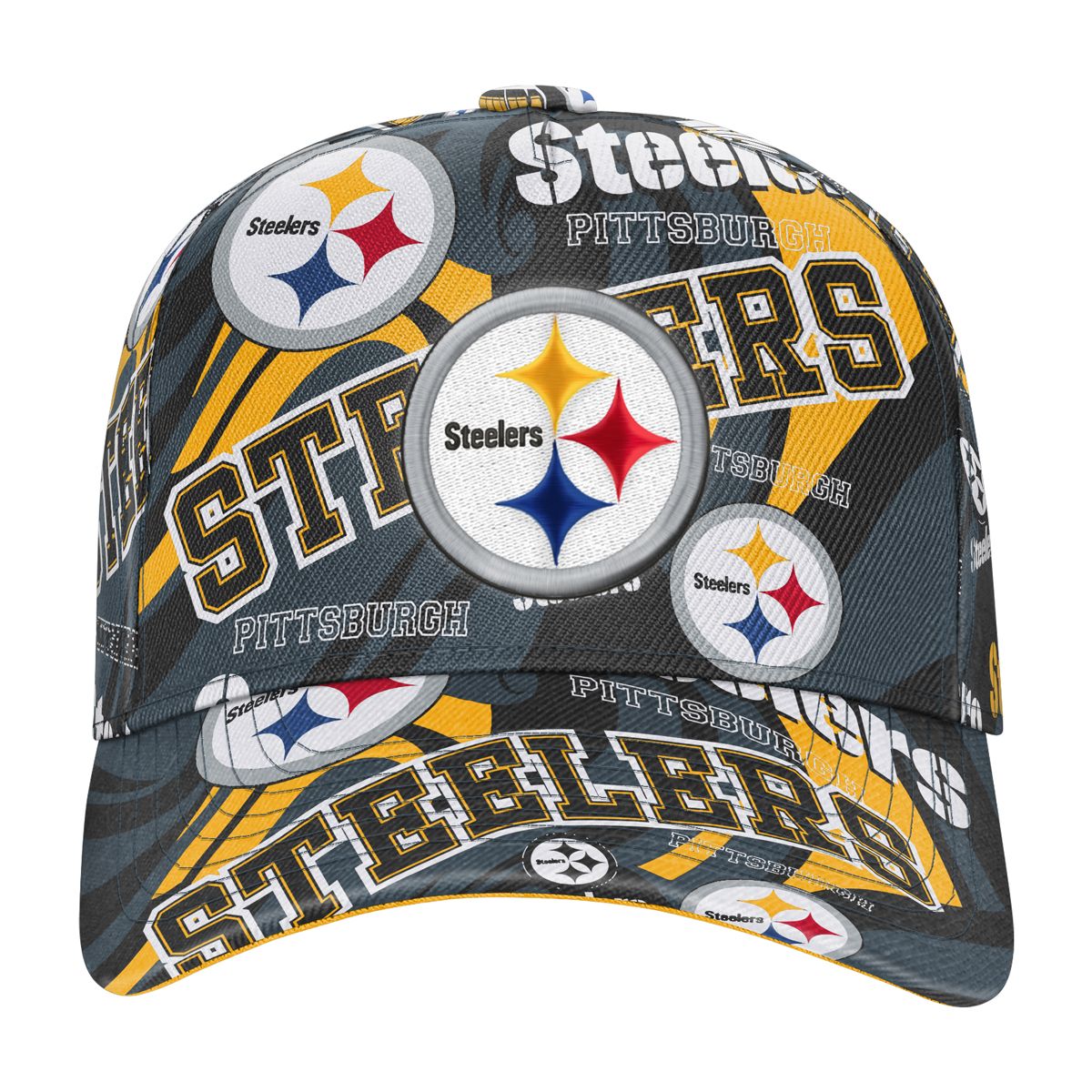 Pittsburgh Steelers Youth Shift All Over Logos Hat 2 Pittsburgh Steelers Youth Shift All Over Logos Hat