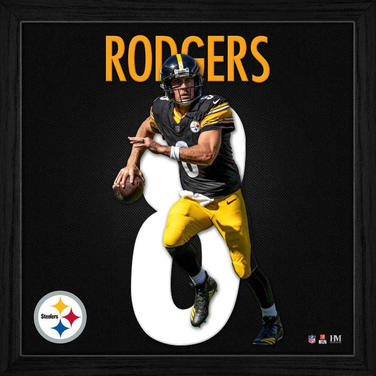 Pittsburgh Steelers Aaron Rodgers Impact Jersey Frame 3 Pittsburgh Steelers Aaron Rodgers Impact Jersey Frame