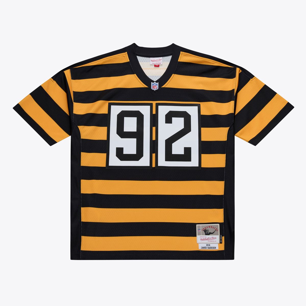 James Harrison #92 Mitchell & Ness Limited/Replica 2016 Striped Jersey
