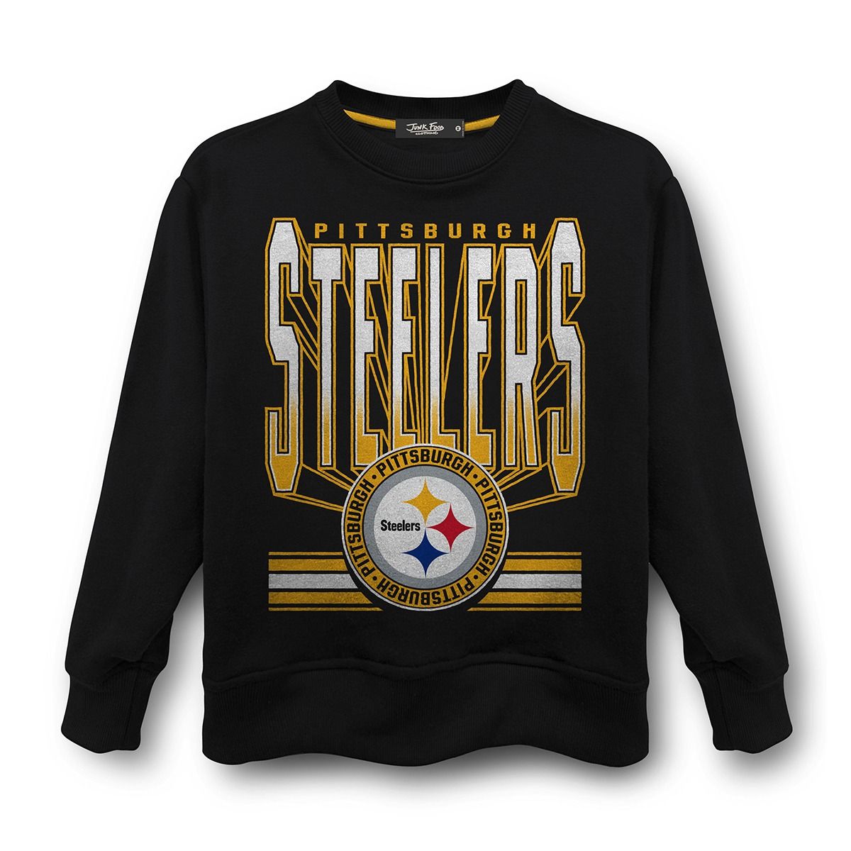Pittsburgh Steelers Girl's Drop Shoulder Fleece Crew