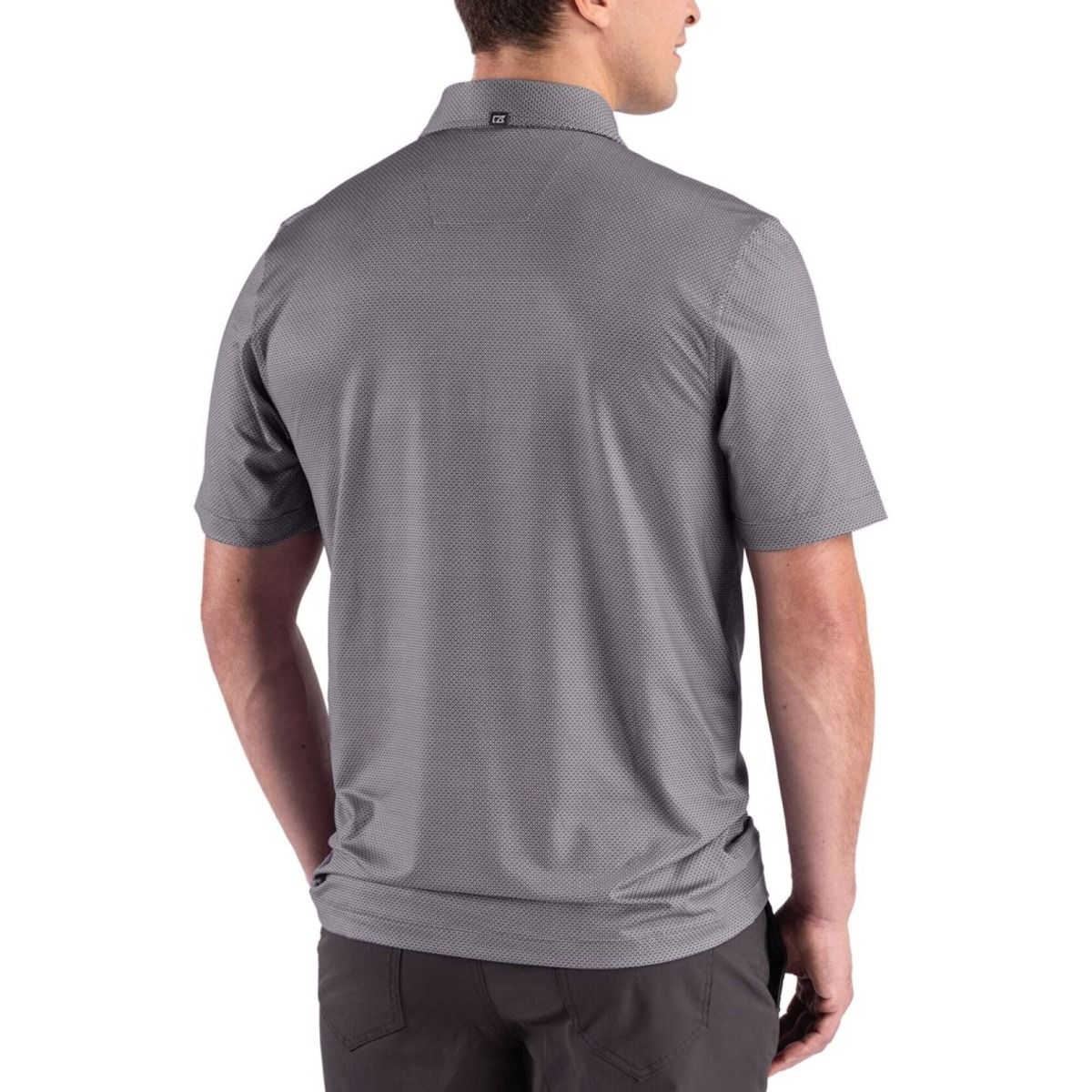 Pittsburgh Steelers Men's Big & Tall Cutter & Buck Pike Lattice Black Polo 2 Pittsburgh Steelers Men's Big & Tall Cutter & Buck Pike Lattice Black Polo