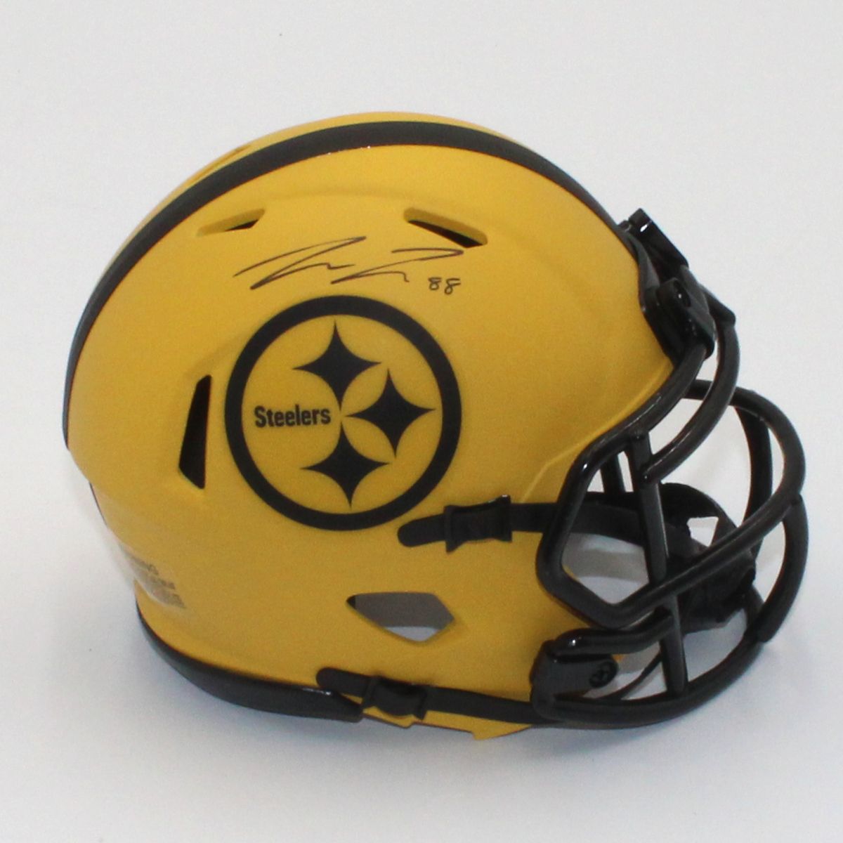 Pittsburgh Steelers #88 Pat Freiermuth Autographed Riddell Speed Rave Mini Helmet 1 Pittsburgh Steelers #88 Pat Freiermuth Autographed Riddell Speed Rave Mini Helmet
