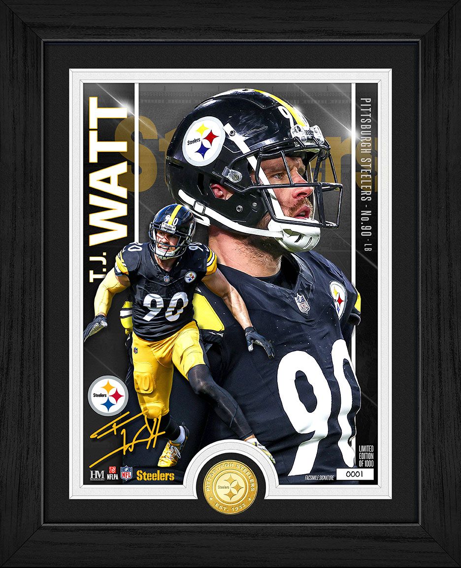Pittsburgh Steelers T.J. Watt Bronze Coin Photo Mint 11 Pittsburgh Steelers T.J. Watt Bronze Coin Photo Mint